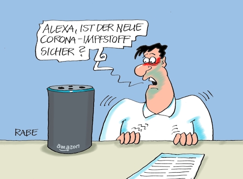 Cartoon: Alexa weiss alles (medium) by RABE tagged corona,bildung,bildungsminister,kanzleramt,bildungskonferenz,lehrerkonferenz,laptop,ausstatung,digitalisierung,bildungsmonitor,internetzugan,wlan,aufwachen,alexa,amazon,frage,impfen,impstoff,impfdosen,impfzentren,fallzahlen,rki,lockdown,corona,bildung,bildungsminister,kanzleramt,bildungskonferenz,lehrerkonferenz,laptop,ausstatung,digitalisierung,bildungsmonitor,internetzugan,wlan,aufwachen,alexa,amazon,frage,impfen,impstoff,impfdosen,impfzentren,fallzahlen,rki,lockdown