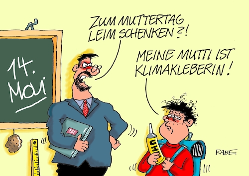 Cartoon: Am Muttertag eine kleben (medium) by RABE tagged mutti,mutter,muttertag,kinder,geschenke,präsente,gutscheine,präsentkorb,rabe,ralf,böhme,cartoon,karikatur,pressezeichnung,farbzeichnung,tagescartoon,lehrer,schüler,schultafel,kleber,klebstoff,leim,uhu,tube,leimtube,klima,klimaaktivistin,klimakleber,mutti,mutter,muttertag,kinder,geschenke,präsente,gutscheine,präsentkorb,rabe,ralf,böhme,cartoon,karikatur,pressezeichnung,farbzeichnung,tagescartoon,lehrer,schüler,schultafel,kleber,klebstoff,leim,uhu,tube,leimtube,klima,klimaaktivistin,klimakleber