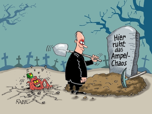 Cartoon: Ampelchaos (medium) by RABE tagged merz,union,kanzler,fritze,koalition,spd,klingbeil,bundesregierung,rabe,ralf,böhme,cartoon,karikatur,pressezeichnung,farbcartoon,tagescartoon,trump,putin,krisen,tv,nachrichten,ampel,ampelchaos,rot,schwarz,cdu,grab,friedhof,zombie,stromsteuer,stromsteuersenkung,merz,union,kanzler,fritze,koalition,spd,klingbeil,bundesregierung,rabe,ralf,böhme,cartoon,karikatur,pressezeichnung,farbcartoon,tagescartoon,trump,putin,krisen,tv,nachrichten,ampel,ampelchaos,rot,schwarz,cdu,grab,friedhof,zombie,stromsteuer,stromsteuersenkung
