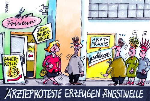 Cartoon: Angstwelle (medium) by RABE tagged welle,ärztestreik,arzt,patient,krankenkassen,ärztebund,marburgerbund,operation,operationssaal,honorar,honorarforderung,arztpraxen,aok,barmer,kassenpatient,privatpatient,lohnerhöhung,streik,ärztekammer,ärztekammerpräsident,honorarstreit,honorarstreik,bundesärztekammer,montgomery,mediziner,urabstimmung,warnstreiks,praxisschließung,fdp,bundesgesundheitsminister,bahr,angst,angstwelle,ärzteproteste,schließung,friseur,friseursalon,haare,haarschnitt,kamm,schere,dauerwelle,welle,ärztestreik,arzt,patient,krankenkassen,ärztebund,marburgerbund,operation,operationssaal,honorar,honorarforderung,arztpraxen,aok,barmer,kassenpatient,privatpatient,lohnerhöhung,streik,ärztekammer,ärztekammerpräsident,honorarstreit,honorarstreik,bundesärztekammer,montgomery,mediziner,urabstimmung,warnstreiks,praxisschließung,fdp,bundesgesundheitsminister,bahr,angst,angstwelle,ärzteproteste,schließung,friseur,friseursalon,haare,haarschnitt,kamm,schere,dauerwelle