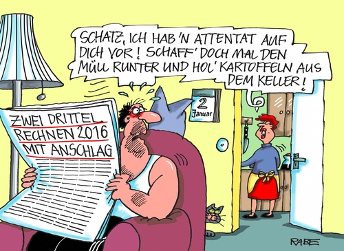 Cartoon: Anschlag (medium) by RABE tagged silvester,neujahr,prosit,neujahrswünsche,rabe,ralf,böhme,cartoon,karikatur,pressezeichnung,farbcartoon,tagescartoon,attentat,anschlag,terroristen,is,islamischer,staat,islam,sprengstoffgürtel,silvester,neujahr,prosit,neujahrswünsche,rabe,ralf,böhme,cartoon,karikatur,pressezeichnung,farbcartoon,tagescartoon,attentat,anschlag,terroristen,is,islamischer,staat,islam,sprengstoffgürtel