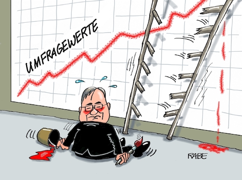 Cartoon: Armer Armin (medium) by RABE tagged corona,bundländerkonferenz,merkel,kanzleramt,lockerungen,stufenplan,öffnungen,lockdown,shutdown,baumärkte,impfdosen,rki,fallzahlen,inzidenzwert,spahn,impfzentren,impfreihenfolge,notbremse,armin,laschet,scholz,baerbock,spd,grüne,cdu,union,umfrage,umfragewerte,absturz,leiter,sprossen,diagram,politbarometer,zdf,heutejournal,corona,bundländerkonferenz,merkel,kanzleramt,lockerungen,stufenplan,öffnungen,lockdown,shutdown,baumärkte,impfdosen,rki,fallzahlen,inzidenzwert,spahn,impfzentren,impfreihenfolge,notbremse,armin,laschet,scholz,baerbock,spd,grüne,cdu,union,umfrage,umfragewerte,absturz,leiter,sprossen,diagram,politbarometer,zdf,heutejournal