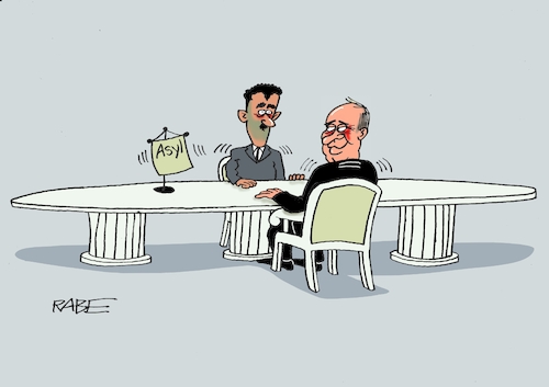 Assad am langen Tisch Assad am langen Tisch