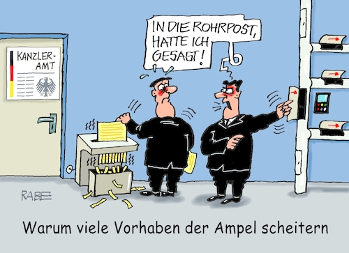 Auf dem Rohrposten Auf dem Rohrposten