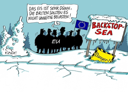 Cartoon: Backstop See II (medium) by RABE tagged brexit,eu,insel,may,britten,austritt,rabe,ralf,böhme,cartoon,karikatur,pressezeichnung,farbcartoon,tagescartoon,bauhaus,baukasten,bauklötzer,plan,referendum,februar,see,sea,backstop,grenze,irland,nordirland,nachverhandlungen,nachbesserungen,eis,eisdecke,einbruchgefahr,danger,brexit,eu,insel,may,britten,austritt,rabe,ralf,böhme,cartoon,karikatur,pressezeichnung,farbcartoon,tagescartoon,bauhaus,baukasten,bauklötzer,plan,referendum,februar,see,sea,backstop,grenze,irland,nordirland,nachverhandlungen,nachbesserungen,eis,eisdecke,einbruchgefahr,danger