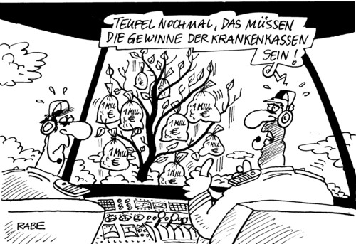 Cartoon: Bäume in den Himmel (medium) by RABE tagged krankenkassen,gewinn,ausschüttung,milliarden,patienten,aok,barmer,gesetzliche,krankenversicherungen,krankenversicherte,bäume,baum,himmel,wolken,geld,euro,geldsäcke,plus,einnahmenplus,rücklagen,bonusauszahlung,flieger,flugzeug,cockpit,kapitän,pilot,airline,schaltknüppel,gewinn,ausschüttung,milliarden,patienten,aok,barmer,gesetzliche,krankenversicherungen