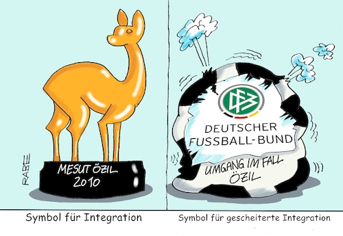 Cartoon: Bambi Özil (medium) by RABE tagged özil,gündogan,erdogan,wahlkampf,wahlhilfe,fußballtrikot,trikottausch,rabe,ralf,böhme,cartoon,karikatur,pressezeichnung,farbcartoon,tagescartoon,schmutz,bambi,integration,dfb,grindel,bierhoff,integrationsbambi,umgang,fußball,luft,krise,alarmzeichen,rücktritt,nationalelf,özil,gündogan,erdogan,wahlkampf,wahlhilfe,fußballtrikot,trikottausch,rabe,ralf,böhme,cartoon,karikatur,pressezeichnung,farbcartoon,tagescartoon,schmutz,bambi,integration,dfb,grindel,bierhoff,integrationsbambi,umgang,fußball,luft,krise,alarmzeichen,rücktritt,nationalelf