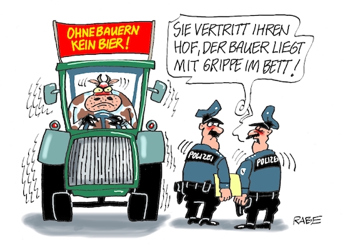 Bauernprotest mit Kuh Bauernprotest mit Kuh