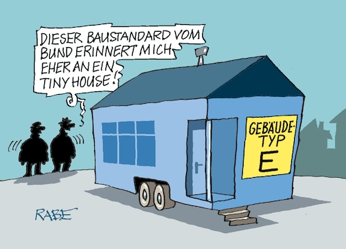 Cartoon: Baustandard (medium) by RABE tagged merz,union,kanzler,fritze,koalition,spd,klingbeil,bundesregierung,rabe,ralf,böhme,cartoon,karikatur,pressezeichnung,farbcartoon,tagescartoon,trump,putin,krisen,tv,nachrichten,waschmaschine,bauministerium,bau,baustandard,standard,gebäude,gebädetyp,tiny,house,haus,wohnung,wohnen,merz,union,kanzler,fritze,koalition,spd,klingbeil,bundesregierung,rabe,ralf,böhme,cartoon,karikatur,pressezeichnung,farbcartoon,tagescartoon,trump,putin,krisen,tv,nachrichten,waschmaschine,bauministerium,bau,baustandard,standard,gebäude,gebädetyp,tiny,house,haus,wohnung,wohnen