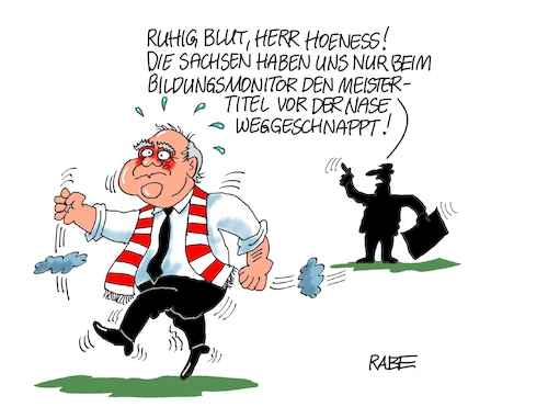 Cartoon: Bayernmeisterschaft (medium) by RABE tagged schulen,bildungswesen,lehrer,schüler,unterricht,gew,rabe,ralf,böhme,cartoon,karikatur,pressezeichnung,farbcartoon,tagescartoon,smartphone,handy,diktat,schulklasse,streik,bildungsmonitor,bester,sieger,meister,meistertitel,sachsen,bayern,uli,hoeness,schulen,bildungswesen,lehrer,schüler,unterricht,gew,rabe,ralf,böhme,cartoon,karikatur,pressezeichnung,farbcartoon,tagescartoon,smartphone,handy,diktat,schulklasse,streik,bildungsmonitor,bester,sieger,meister,meistertitel,sachsen,bayern,uli,hoeness