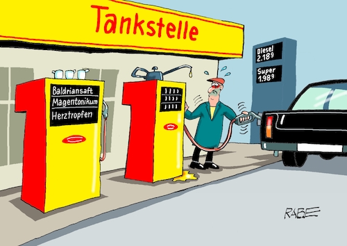 Cartoon: Beruhigungszapfsäule (medium) by RABE tagged energie,energiekosten,heizkosten,preissteigerung,stromkosten,benzinpreis,rabe,ralf,böhme,cartoon,karikatur,farbzeichnung,pressezeichnung,tagescartoon,michel,sparschwein,euro,inflation,teuerungsrate,tanke,tankstelle,diesel,dieselpreise,spritpreise,benzinpreise,super,benzin,sprit,tankwart,auto,pkw,autofahrer,zapfsäule,zapfpistole,tankdeckel,magentropfen,magentonikum,baldriantropfen,herztropfen,badriansaft,energie,energiekosten,heizkosten,preissteigerung,stromkosten,benzinpreis,rabe,ralf,böhme,cartoon,karikatur,farbzeichnung,pressezeichnung,tagescartoon,michel,sparschwein,euro,inflation,teuerungsrate,tanke,tankstelle,diesel,dieselpreise,spritpreise,benzinpreise,super,benzin,sprit,tankwart,auto,pkw,autofahrer,zapfsäule,zapfpistole,tankdeckel,magentropfen,magentonikum,baldriantropfen,herztropfen,badriansaft