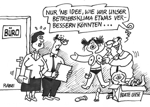 Cartoon: Betriebsklima (medium) by RABE tagged betrieb,unternehmen,betriebsklima,arbeitsatmosphäre,rabe,ralf,böhme,cartoon,karikatur,sexspielzeug,sexshop,mann,frau,mitarbeiter,beate,uhse,puppe,sexpuppe,betrieb,unternehmen,betriebsklima,arbeitsatmosphäre,rabe,ralf,böhme,cartoon,karikatur,sex,sexspielzeug,sexshop,mann,frau,mitarbeiter,beate,uhse,puppe,sexpuppe