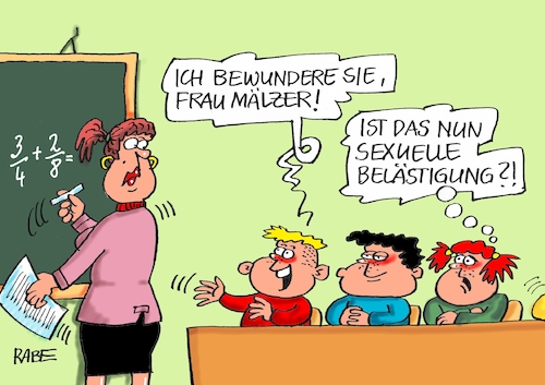 Cartoon: Bewunderung (medium) by RABE tagged lehrerin,schüler,schulklasse,klassenzimmer,unterricht,bewunderung,rabe,ralf,böhme,cartoon,karikatur,pressezeichnung,farbcartoon,sexspiele,übergriffe,belästigung,lehrerin,schüler,schulklasse,klassenzimmer,unterricht,bewunderung,rabe,ralf,böhme,cartoon,karikatur,pressezeichnung,farbcartoon,sex,sexspiele,übergriffe,belästigung