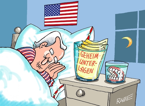 Cartoon: Bidenbeisser (medium) by RABE tagged trump,usa,verfassung,miss,liberty,demokraten,republikaner,wahl,präsidentenwahl,rabe,ralf,böhme,cartoon,karikatur,pressezeichnung,farbcartoon,tagescartoon,joe,biden,geheimunterlagen,geheimdokumente,zuhause,cia,fbi,justiz,ermittlungen,gebiss,bett,nacht,gebissreiniger,wasserglas,kukident,nachttisch,schlaf,trump,usa,verfassung,miss,liberty,demokraten,republikaner,wahl,präsidentenwahl,rabe,ralf,böhme,cartoon,karikatur,pressezeichnung,farbcartoon,tagescartoon,joe,biden,geheimunterlagen,geheimdokumente,zuhause,cia,fbi,justiz,ermittlungen,gebiss,bett,nacht,gebissreiniger,wasserglas,kukident,nachttisch,schlaf