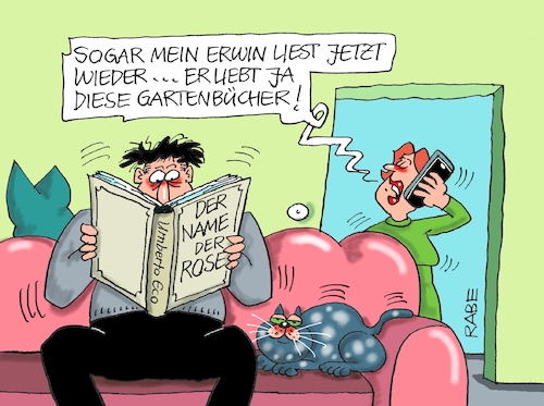 Cartoon: Blumenliebhaber (medium) by RABE tagged virus,corona,pandemie,coronakrise,rabe,ralf,böhme,cartoon,karikatur,pressezeichnung,farbcartoon,tagescartoon,viren,virenschutz,mundschutz,desinfektion,föderal,föderalismus,ländersache,atemschutz,beatmungsgeräte,schutzbekleidung,lesen,bücher,erwin,mann,frau,ausgangsbeschränkung,ausgangssperre,umerto,eco,name,der,rose,gärtner,rosenzucht,kontaktsperre,virus,corona,pandemie,coronakrise,rabe,ralf,böhme,cartoon,karikatur,pressezeichnung,farbcartoon,tagescartoon,viren,virenschutz,mundschutz,desinfektion,föderal,föderalismus,ländersache,atemschutz,beatmungsgeräte,schutzbekleidung,lesen,bücher,erwin,mann,frau,ausgangsbeschränkung,ausgangssperre,umerto,eco,name,der,rose,gärtner,rosenzucht,kontaktsperre