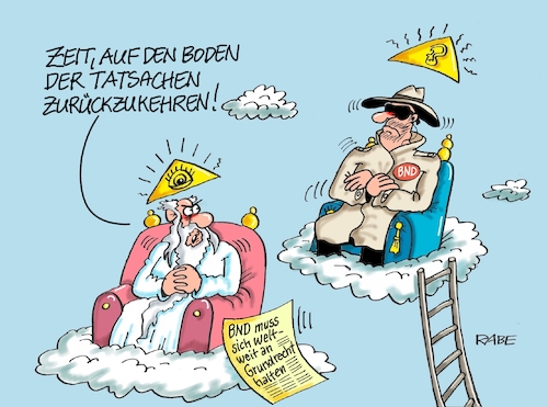 Cartoon: Bodenhaftung verloren (medium) by RABE tagged virus,corona,pandemie,coronakrise,rabe,ralf,böhme,cartoon,karikatur,pressezeichnung,farbcartoon,tagescartoon,viren,virenschutz,mundschutz,desinfektion,föderal,föderalismus,ländersache,bnd,bundesnachrichtendienst,spion,spionage,abhören,abhörskandal,ausland,bgh,gerichtsurteil,gott,wolke,himmel,grundrechte,überwachung,daten,datenströme,ausländer,virus,corona,pandemie,coronakrise,rabe,ralf,böhme,cartoon,karikatur,pressezeichnung,farbcartoon,tagescartoon,viren,virenschutz,mundschutz,desinfektion,föderal,föderalismus,ländersache,bnd,bundesnachrichtendienst,spion,spionage,abhören,abhörskandal,ausland,bgh,gerichtsurteil,gott,wolke,himmel,grundrechte,überwachung,daten,datenströme,ausländer