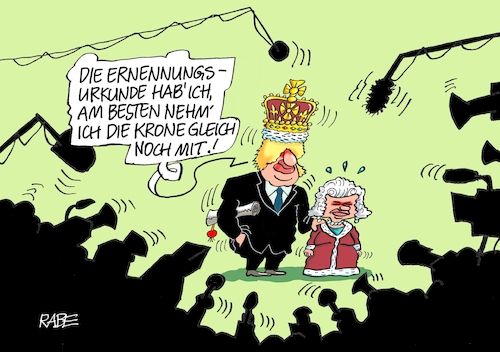 Boris Johnson und Queen Boris Johnson und Queen