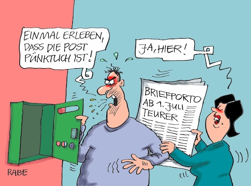 Cartoon: Briefportoerhöhung II (medium) by RABE tagged post,briefe,briefporto,briefportoerhöhung,portoerhöhung,briefmarke,rabe,ralf,böhme,cartoon,karikatur,pressezeichnung,farbcartoon,tagescartoon,hund,beisser,politiker,konzerne,letzte,michel,briefkasten,pünktlichkeit,ansichtskarten,briefträger,kunde,briefmarken,post,briefe,briefporto,briefportoerhöhung,portoerhöhung,briefmarke,rabe,ralf,böhme,cartoon,karikatur,pressezeichnung,farbcartoon,tagescartoon,hund,beisser,politiker,konzerne,letzte,michel,briefkasten,pünktlichkeit,ansichtskarten,briefträger,kunde,briefmarken