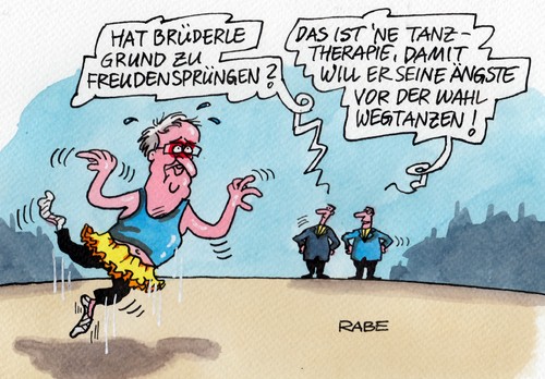 Cartoon: Brüderle (medium) by RABE tagged rainer,brüderle,fdp,liberale,rösler,bahr,bundestagswahl,wahlkampf,zweitstimme,kanzlerin,merkel,koalition,spd,peer,steinbrück,kabinett,wähler,denkzettel,rabe,ralf,böhme,cartoon,karikatur,pressezeichnung,farbcartoon,tanz,ballett,angst,wahlsonntag,tänzer,balletttänzer,yoga,medidation,sprung,freude,freudensprünge,entspannung,ablenkung,wählerumfrage,wahlprognose,leihstimme,rainer,brüderle,fdp,liberale,rösler,bahr,bundestagswahl,wahlkampf,zweitstimme,kanzlerin,merkel,koalition,spd,peer,steinbrück,kabinett,wähler,denkzettel,rabe,ralf,böhme,cartoon,karikatur,pressezeichnung,farbcartoon,tanz,ballett,angst,wahlsonntag,tänzer,balletttänzer,yoga,medidation,sprung,freude,freudensprünge,entspannung,ablenkung,wählerumfrage,wahlprognose,leihstimme