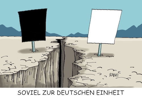 Cartoon: Bunte Landschaft (medium) by RABE tagged einheitsfeier,einheitsfeiertag,einheit,vereinigung,mauerfall,ost,west,ossi,wessi,oktober,graben,geteiltes,rabe,ralf,böhme,cartoon,karikatur,pressezeichnung,farbcartoon,tagescartoon,schlucht,grenzverlauf,schwarz,weiss,grauzone,graubereich,einheitsfeier,einheitsfeiertag,einheit,vereinigung,mauerfall,ost,west,ossi,wessi,oktober,graben,geteiltes,rabe,ralf,böhme,cartoon,karikatur,pressezeichnung,farbcartoon,tagescartoon,schlucht,grenzverlauf,schwarz,weiss,grauzone,graubereich