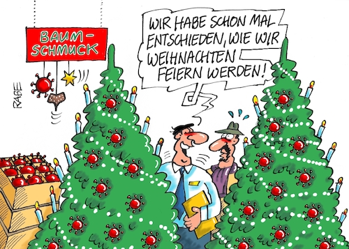 Cartoon: Christbaumschmückerei (medium) by RABE tagged weihnachten,weihnachtsmann,weihnachtsbaumschmuck,glaskugeln,spahn,gesundheitsminister,corona,coronaviren,coronakugeln,abstandsregeln,rabe,ralf,böhme,cartoon,karikatur,pressezeichnung,farbcartoon,tagescartoon,weihnachtsbaum,tanne,maskenpflicht,beherbergungsverbot,weihnachten,weihnachtsmann,weihnachtsbaumschmuck,glaskugeln,spahn,gesundheitsminister,corona,coronaviren,coronakugeln,abstandsregeln,rabe,ralf,böhme,cartoon,karikatur,pressezeichnung,farbcartoon,tagescartoon,weihnachtsbaum,tanne,maskenpflicht,beherbergungsverbot