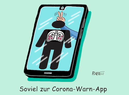 Cartoon: Coronawarnapp (medium) by RABE tagged virus,corona,pandemie,coronakrise,rabe,ralf,böhme,cartoon,karikatur,pressezeichnung,farbcartoon,tagescartoon,viren,virenschutz,mundschutz,desinfektion,föderal,föderalismus,ländersache,handy,warnapp,app,appstore,coronawarnapp,gesundheitsminister,warnung,android,iphone,ipad,fehler,handynutzer,virus,corona,pandemie,coronakrise,rabe,ralf,böhme,cartoon,karikatur,pressezeichnung,farbcartoon,tagescartoon,viren,virenschutz,mundschutz,desinfektion,föderal,föderalismus,ländersache,handy,warnapp,app,appstore,coronawarnapp,gesundheitsminister,warnung,android,iphone,ipad,fehler,handynutzer