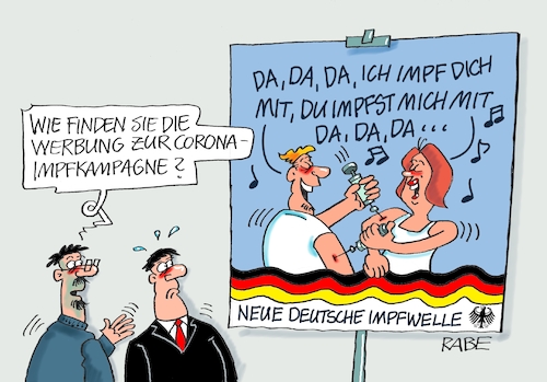 Cartoon: Da da da (medium) by RABE tagged corona,bundländerkonferenz,merkel,kanzleramt,lockerungen,stufenplan,öffnungen,lockdown,shutdown,baumärkte,impfdosen,rki,fallzahlen,inzidenzwert,spahn,impfzentren,impfreihenfolge,notbremse,impfwelle,deltavariante,impfwut,werbung,werbekampagne,welle,da,trio,corona,bundländerkonferenz,merkel,kanzleramt,lockerungen,stufenplan,öffnungen,lockdown,shutdown,baumärkte,impfdosen,rki,fallzahlen,inzidenzwert,spahn,impfzentren,impfreihenfolge,notbremse,impfwelle,deltavariante,impfwut,werbung,werbekampagne,welle,da,trio