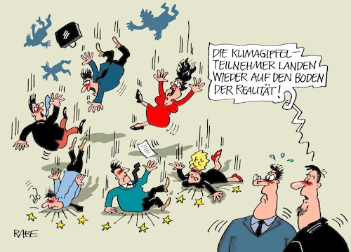 Cartoon: Der Boden der Tatsache (medium) by RABE tagged klimawandel,umwelt,umweltministerin,schulze,sp,klimapreis,heizung,auto,rabe,ralf,böhme,cartoon,karikatur,pressezeichnung,farbcartoon,tagescartoon,brücke,bettler,verkehr,klimaprämie,friday,for,future,un,klimagipfel,new,york,thunberg,landung,boden,tatsache,realität,gipfelteilnehmer,der,klimawandel,umwelt,umweltministerin,schulze,sp,klimapreis,heizung,auto,rabe,ralf,böhme,cartoon,karikatur,pressezeichnung,farbcartoon,tagescartoon,brücke,bettler,verkehr,klimaprämie,friday,for,future,un,klimagipfel,new,york,thunberg,landung,boden,tatsache,realität,gipfelteilnehmer