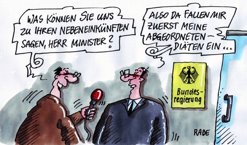 Cartoon: Diätenerhöhung (medium) by RABE tagged bundesregierung,kanzlerin,merkel,parteien,koalition,minister,landesregierung,abgeordnete,volksvertreter,politiker,diäten,diätenerhöhung,abgeordnetenbezüge,bezüge,einkünfte,nebeneinkünfte,nebenverdienst,schwarzarbeit,steuern,steuerzahler,wähler,bürger,euro,krise,politikverdrossenheit,bundesregierung,kanzlerin,parteien,koalition,landesregierung,abgeordnete,volksvertreter,politiker,diäten,diätenerhöhung