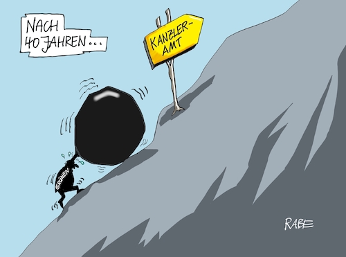 Cartoon: Die Grünen (medium) by RABE tagged grüne,habeck,joschka,fischer,kanzleramt,umweltpolitik,klima,klimawandel,rabe,ralf,böhme,cartoon,karikatur,pressezeichnung,farbcartoon,tagescartoon,sisyphos,klimapolitik,umweltschutz,özdemir,ökopartei,grüne,habeck,joschka,fischer,kanzleramt,umweltpolitik,klima,klimawandel,rabe,ralf,böhme,cartoon,karikatur,pressezeichnung,farbcartoon,tagescartoon,sisyphos,klimapolitik,umweltschutz,özdemir,ökopartei