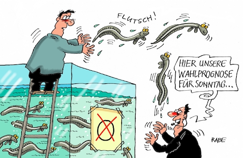 Cartoon: Die Wahlprognosen flutschen (medium) by RABE tagged bundestag,bundestagssitzung,bundestagswahl,schlagabtausch,lammert,merkel,gabril,rabe,ralf,böhme,cartoon,karikatur,pressezeichnung,farbcartoon,tagescartoon,wahlprognose,politbarometer,umfragwerte,umfragetief,aal,aalglatt,fischbecken,aquarium,schleim,glatt,bundestag,bundestagssitzung,bundestagswahl,schlagabtausch,lammert,merkel,gabril,rabe,ralf,böhme,cartoon,karikatur,pressezeichnung,farbcartoon,tagescartoon,wahlprognose,politbarometer,umfragwerte,umfragetief,aal,aalglatt,fischbecken,aquarium,schleim,glatt