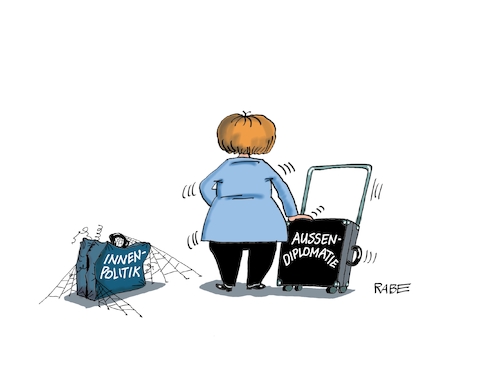 Cartoon: Diplomatin (medium) by RABE tagged groko,union,cdu,csu,spd,merkel,akk,berlin,bundesregierung,befragung,rabe,ralf,böhme,cartoon,karikatur,pressezeichnung,farbcartoon,tagescartoon,prügelei,halbzeit,halbzeitbilanz,davos,schweiz,rede,diplomatie,diplomatin,aussendiplomatie,innenpolitik,aktenkoffer,reisekoffer,koffer,diplomatenkoffer,spinne,spinnennetze,groko,union,cdu,csu,spd,merkel,akk,berlin,bundesregierung,befragung,rabe,ralf,böhme,cartoon,karikatur,pressezeichnung,farbcartoon,tagescartoon,prügelei,halbzeit,halbzeitbilanz,davos,schweiz,rede,diplomatie,diplomatin,aussendiplomatie,innenpolitik,aktenkoffer,reisekoffer,koffer,diplomatenkoffer,spinne,spinnennetze