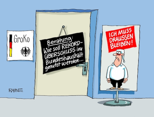 Cartoon: Draussenbleiber (medium) by RABE tagged groko,union,cdu,csu,spd,merkel,akk,berlin,bundesregierung,befragung,rabe,ralf,böhme,cartoon,karikatur,pressezeichnung,farbcartoon,tagescartoon,prügelei,halbzeit,halbzeitbilanz,mauer,mauerfall,grenze,rekordüberschuß,bundeshaushalt,verteilung,steuerzahler,koalitionsspitzen,michel,groko,union,cdu,csu,spd,merkel,akk,berlin,bundesregierung,befragung,rabe,ralf,böhme,cartoon,karikatur,pressezeichnung,farbcartoon,tagescartoon,prügelei,halbzeit,halbzeitbilanz,mauer,mauerfall,grenze,rekordüberschuß,bundeshaushalt,verteilung,steuerzahler,koalitionsspitzen,michel