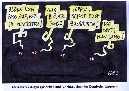 Cartoon: Dunkle Stunde (medium) by RABE tagged dioxinskandal,verbraucherschutz,nahrung,futtermittelskandal,futtermittelindustrie,euro,geld,schmiermittel,bundesregierung,aigner,farm,viehzucht,ernährung,lebensmittelüberwachung,merkel,kanzlerin,mcallister,streit,dunkelheit,kuh,ochse,huhn,schwein,nahrungsmittel,betrug,informationspanne,dioxinskandal,verbraucherschutz,nahrung,futtermittelskandal,futtermittelindustrie,schmiermittel,bundesregierung,aigner,farm,viehzucht,lebensmittelüberwachung,merkel,kanzlerin,mcallister,streit,dunkelheit,ernährung,dioxin