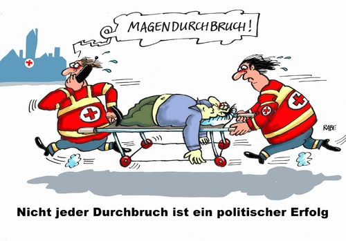 Cartoon: Durchbruch (medium) by RABE tagged eu,gipfel,gipfeltreffen,verhandlungen,griechenland,iran,schuldengipfel,atomgipfel,staatsmänner,rabe,ralf,böhme,cartoon,karikatur,pressezeichnung,farbcartoon,tagescartoon,magen,magendurchbruch,notarzt,op,sanitäter,trage,chirurgie,eu,gipfel,gipfeltreffen,verhandlungen,griechenland,iran,schuldengipfel,atomgipfel,staatsmänner,rabe,ralf,böhme,cartoon,karikatur,pressezeichnung,farbcartoon,tagescartoon,magen,magendurchbruch,notarzt,op,sanitäter,trage,chirurgie