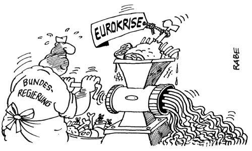 Cartoon: Durchgewursteltes (medium) by RABE tagged bundesregierung,kanzlerin,merkle,cdu,finanzminister,schäuble,banken,bankenkrise,finanzchefs,eu,euro,brüssel,eurokrise,schuldenkrise,griechenland,griechenlandpleite,athen,streik,rettungsschirm,börse,kredit,kreditvergabe,rückzahlung,fleischer,metzger,fleischwolf,durchgedrehtes,knochen,schwarte,mett,gehacktes,wurst,wurstmasse,schinken,rind,schwein,bundesregierung,kanzlerin,merkle,cdu,finanzminister,schäuble,banken,bankenkrise,finanzchefs