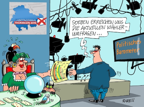 Cartoon: Eilmeldung II (medium) by RABE tagged landtagswahlen,wahlergebnisse,sachsen,brandenburg,groko,spd,cdu,rabe,ralf,böhme,cartoon,karikatur,pressezeichnung,farbcartoon,tagescartoon,arzt,doktor,csu,afd,verluste,rechte,populismus,thüringen,erfurt,bodo,ramelow,mike,mohring,linke,höcke,grüne,politbarometer,wählerumfragen,umfragewerte,tv,nachrichten,wahrsagerin,hellseherin,kaffeesatzleserin,kartenlegerin,katze,kater,landtagswahlen,wahlergebnisse,sachsen,brandenburg,groko,spd,cdu,rabe,ralf,böhme,cartoon,karikatur,pressezeichnung,farbcartoon,tagescartoon,arzt,doktor,csu,afd,verluste,rechte,populismus,thüringen,erfurt,bodo,ramelow,mike,mohring,linke,höcke,grüne,politbarometer,wählerumfragen,umfragewerte,tv,nachrichten,wahrsagerin,hellseherin,kaffeesatzleserin,kartenlegerin,katze,kater