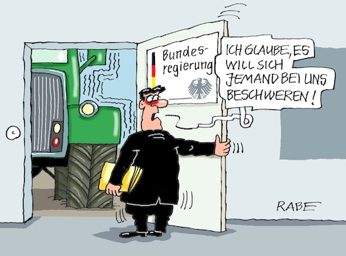 Cartoon: Einlassdienst (medium) by RABE tagged grüne,woche,özdemir,berlin,bauern,bauernproteste,bauernblockade,rabe,ralf,böhme,cartoon,karikatur,pressezeichnung,farbcartoon,tagescartoon,transparent,eingang,dürresommer,entschädigung,bauerndemo,proteste,agrardiesel,dielselsubventionen,streichung,schuldenloch,subventionsabbau,landwirtschaft,landwirte,grüne,woche,özdemir,berlin,bauern,bauernproteste,bauernblockade,rabe,ralf,böhme,cartoon,karikatur,pressezeichnung,farbcartoon,tagescartoon,transparent,eingang,dürresommer,entschädigung,bauerndemo,proteste,agrardiesel,dielselsubventionen,streichung,schuldenloch,subventionsabbau,landwirtschaft,landwirte