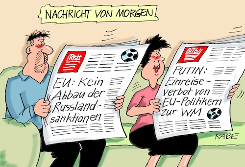 Cartoon: Einreiseverbot (medium) by RABE tagged russlan,moskau,präsidentenwahl,kreml,kremlchef,putin,rabe,ralf,böhme,cartoon,karikatur,pressezeichnung,farbcartoon,tagescartoon,fußball,wm,fußballspiele,eu,brüssel,sanktionen,russlandsanktionen,diplomaten,politiker,einreiseverbot,sport,weltmeisterschaft,russlan,moskau,präsidentenwahl,kreml,kremlchef,putin,rabe,ralf,böhme,cartoon,karikatur,pressezeichnung,farbcartoon,tagescartoon,fußball,wm,fußballspiele,eu,brüssel,sanktionen,russlandsanktionen,diplomaten,politiker,einreiseverbot,sport,weltmeisterschaft