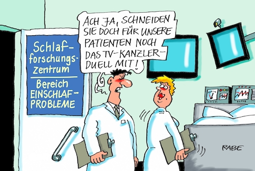 Cartoon: Einschlafprobleme (medium) by RABE tagged martin,schulz,spd,wahlkampf,bundestagswahl,beamte,rentenkasse,rabe,ralf,böhme,cartoon,karikatur,pressezeichnung,farbcartoon,tagescartoon,rentner,nahles,gleichberechtigung,kanzlerduell,tv,duell,sontagabend,ard,zdf,sat,rtl,live,merkel,union,korsett,schlafforschung,schlaf,schlafforschungszentrum,mitschnitt,patienten,einschlafstörung,martin,schulz,spd,wahlkampf,bundestagswahl,beamte,rentenkasse,rabe,ralf,böhme,cartoon,karikatur,pressezeichnung,farbcartoon,tagescartoon,rentner,nahles,gleichberechtigung,kanzlerduell,tv,duell,sontagabend,ard,zdf,sat,rtl,live,merkel,union,korsett,schlafforschung,schlaf,schlafforschungszentrum,mitschnitt,patienten,einschlafstörung