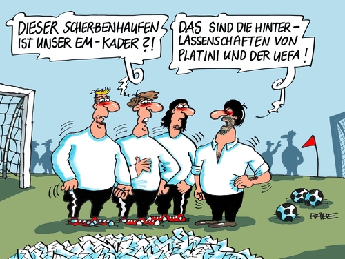 Cartoon: EM Kader (medium) by RABE tagged em,fussball,europameisterschaft,löw,bundestrainer,kader,aufstellung,rabe,ralf,böhme,cartoon,karikatur,pressezeichnung,farbcartoon,tagescartoon,paris,nationalmannschaft,uefa,platini,scherbenhaufen,em,fussball,europameisterschaft,löw,bundestrainer,kader,aufstellung,rabe,ralf,böhme,cartoon,karikatur,pressezeichnung,farbcartoon,tagescartoon,paris,nationalmannschaft,uefa,platini,scherbenhaufen