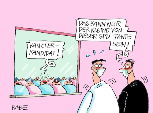 Cartoon: Entbindung (medium) by RABE tagged kanzlerkandidat,cdu,parteivorsitz,norbert,röttgen,rabe,ralf,böhme,cartoon,karikatur,pressezeichnung,farbcartoon,tagescartoon,spd,olaf,scholz,kandidaten,espen,borians,finanzminister,kreisssaal,entbindungsstation,babys,neugeborene,kanzlerkandidat,cdu,parteivorsitz,norbert,röttgen,rabe,ralf,böhme,cartoon,karikatur,pressezeichnung,farbcartoon,tagescartoon,spd,olaf,scholz,kandidaten,espen,borians,finanzminister,kreisssaal,entbindungsstation,babys,neugeborene