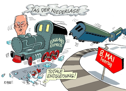 Cartoon: Entgleisung II (medium) by RABE tagged virus,corona,pandemie,coronakrise,rabe,ralf,böhme,cartoon,karikatur,pressezeichnung,farbcartoon,tagescartoon,viren,virenschutz,mundschutz,desinfektion,föderal,föderalismus,ländersache,gauland,afd,entgleisung,tag,der,befreiung,feiertag,virus,corona,pandemie,coronakrise,rabe,ralf,böhme,cartoon,karikatur,pressezeichnung,farbcartoon,tagescartoon,viren,virenschutz,mundschutz,desinfektion,föderal,föderalismus,ländersache,gauland,afd,entgleisung,tag,der,befreiung,feiertag