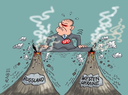 Cartoon: Es brodelt wieder (medium) by RABE tagged putin,moskau,kreml,kremlchef,kiew,ukraine,ukrainekrise,ukrainekonflikt,nato,europa,rabe,ralf,böhme,karikatur,cartoon,pressezeichnung,farbcartoon,tagescartoon,ulkan,lava,olaf,scholz,spd,sozialdemokraten,putin,moskau,kreml,kremlchef,kiew,ukraine,ukrainekrise,ukrainekonflikt,nato,europa,rabe,ralf,böhme,karikatur,cartoon,pressezeichnung,farbcartoon,tagescartoon,ulkan,lava,olaf,scholz,spd,sozialdemokraten