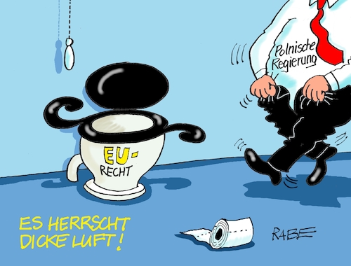 Cartoon: Es stinkt (medium) by RABE tagged recht,justiz,eu,europa,polen,unabhängigkeit,vorrang,rabe,ralf,böhme,cartoon,karikatur,pressezeichnung,farbcartoon,tagescartoon,eugh,kompetenzen,warschau,brüssel,mateusz,regierungsschefs,klo,toilette,toilettendeckel,recht,justiz,eu,europa,polen,unabhängigkeit,vorrang,rabe,ralf,böhme,cartoon,karikatur,pressezeichnung,farbcartoon,tagescartoon,eugh,kompetenzen,warschau,brüssel,mateusz,regierungsschefs,klo,toilette,toilettendeckel