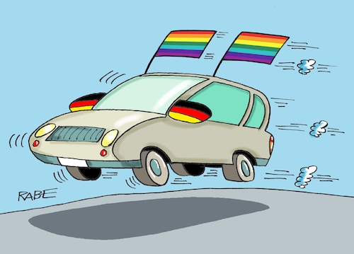 Fahren mit einer Fahne Fahren mit einer Fahne