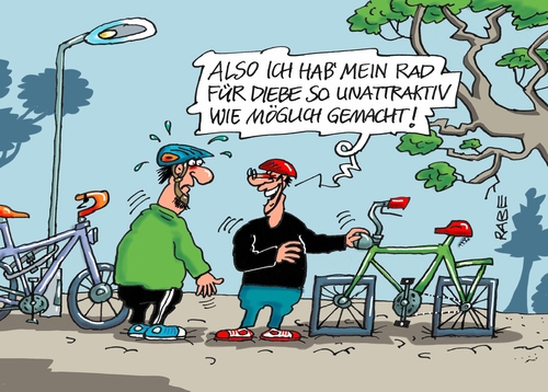 Cartoon: Fahrraddiebe (medium) by RABE tagged diebe,gauner,verbrecher,fahrrad,drahrtesel,fahrradschloß,rabe,ralf,böhme,cartoon,karikatur,pressezeichnung,farbcartoon,tagescartoon,polizei,nepper,schlepper,räder,sicherheitsnaßnahmen,diebe,gauner,verbrecher,fahrrad,drahrtesel,fahrradschloß,rabe,ralf,böhme,cartoon,karikatur,pressezeichnung,farbcartoon,tagescartoon,polizei,nepper,schlepper,räder,sicherheitsnaßnahmen