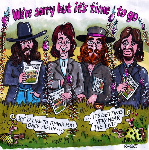 Cartoon: Fanmagazincover (medium) by RABE tagged beatles,lennon,mccartney,harrison,starr,ringo,starkey,pop,rock,beatband,beatmusik,popband,liverpool,london,tittenhurst,park,fotosession,fotoshooting,abbey,road,beatlemania,fanmagazin,cover,charts,single,schallplatten,record,yoko,ono,martin,russel,gittarre,schlagzeug,bass,piano,help,revolver,zebrastreifen,emi,apple,parlophone,daytripper,michelle,yesterday,something,england,kellerkinder,hamburg,starclub,cavernclub,beatles,lennon,mccartney,ringo