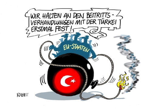 Cartoon: Festhalten (medium) by RABE tagged türkei,erdoganmenschenrechte,diktatur,umsturz,diktatorputsch,kurden,rabe,ralf,böhme,cartoon,kwikatur,pressezeichnung,farbcartoon,bombe,zündschnur,explosion,eu,brüssel,flüchtlingsdeal,beitrittsverhandlunge,türkei,erdoganmenschenrechte,diktatur,umsturz,diktatorputsch,kurden,rabe,ralf,böhme,cartoon,kwikatur,pressezeichnung,farbcartoon,bombe,zündschnur,explosion,eu,brüssel,flüchtlingsdeal,beitrittsverhandlunge