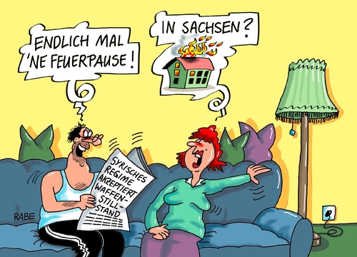 Cartoon: Feuerpause (medium) by RABE tagged feuerpause,waffenstillstand,syrien,syrienkonklikt,usa,russland,steinmeier,rabe,ralf,böhme,cartoon,karikatur,pressezeichnung,farbcartoon,tagescartoon,sachsen,flüchtlingsunterkunft,bautzen,clausnitz,fremdenhass,feuer,afd,pegida,feuerpause,waffenstillstand,syrien,syrienkonklikt,usa,russland,steinmeier,rabe,ralf,böhme,cartoon,karikatur,pressezeichnung,farbcartoon,tagescartoon,sachsen,flüchtlingsunterkunft,bautzen,clausnitz,fremdenhass,feuer,afd,pegida